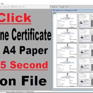 1 Click me 5 Vaccine certificate print A4 paper