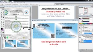 west bengal new Ration Card Photoshop action file